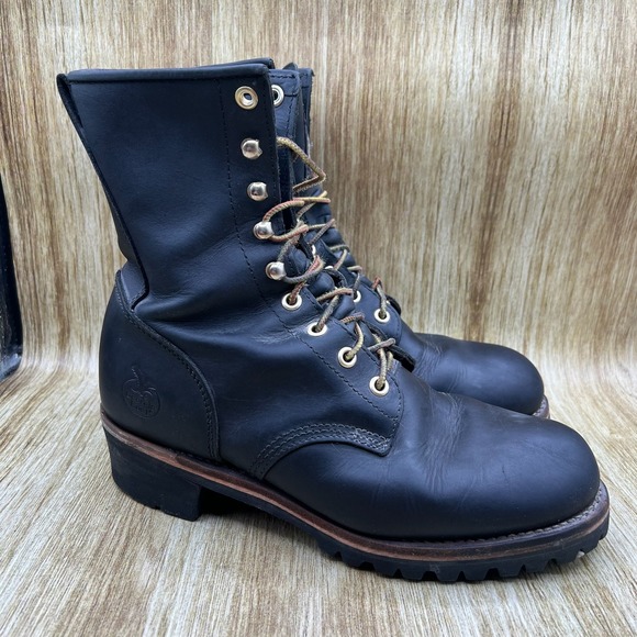 Georgia Boots 8in Logger Boots Men's Size 11 M Black Work Boots Soft Toe G8100 - Picture 1 of 9